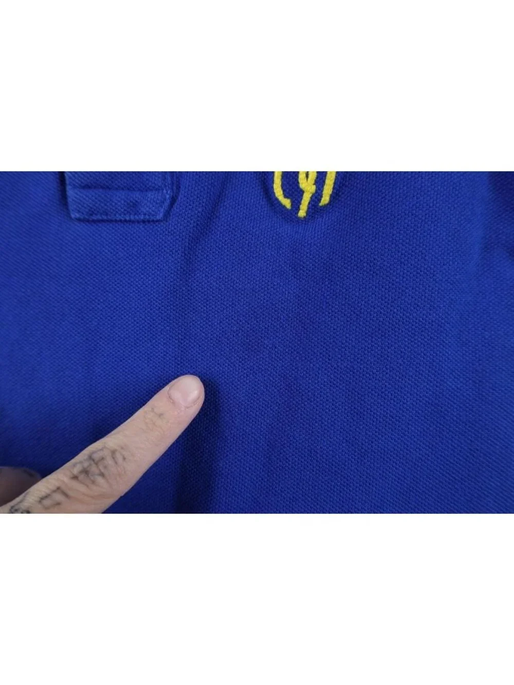 Vintage Y2K Ralph Lauren Boys Toddler 2T 2 T Big Pony Collared Polo Shirt Blue